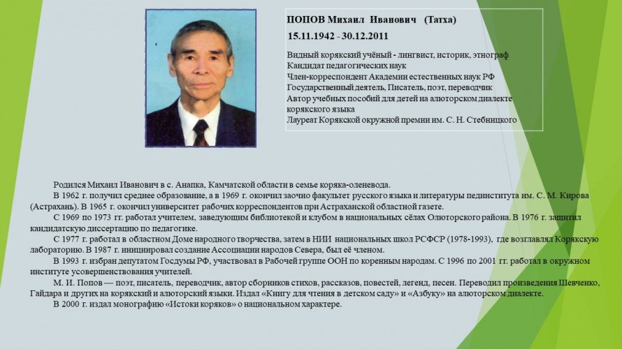 ПОПОВ Михаил Иванович