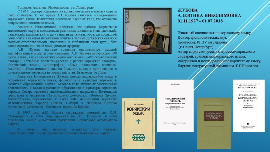 Жукова Алевтина Никодимовна